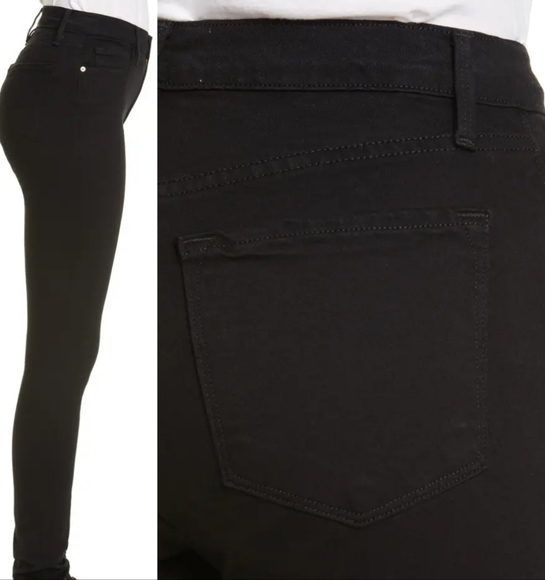 -SALE🔥! NWT FRAME FOREVER KARLIE SKINNY  BLACK DENIM SZ 27 Made In USA - Picture 3 of 6
